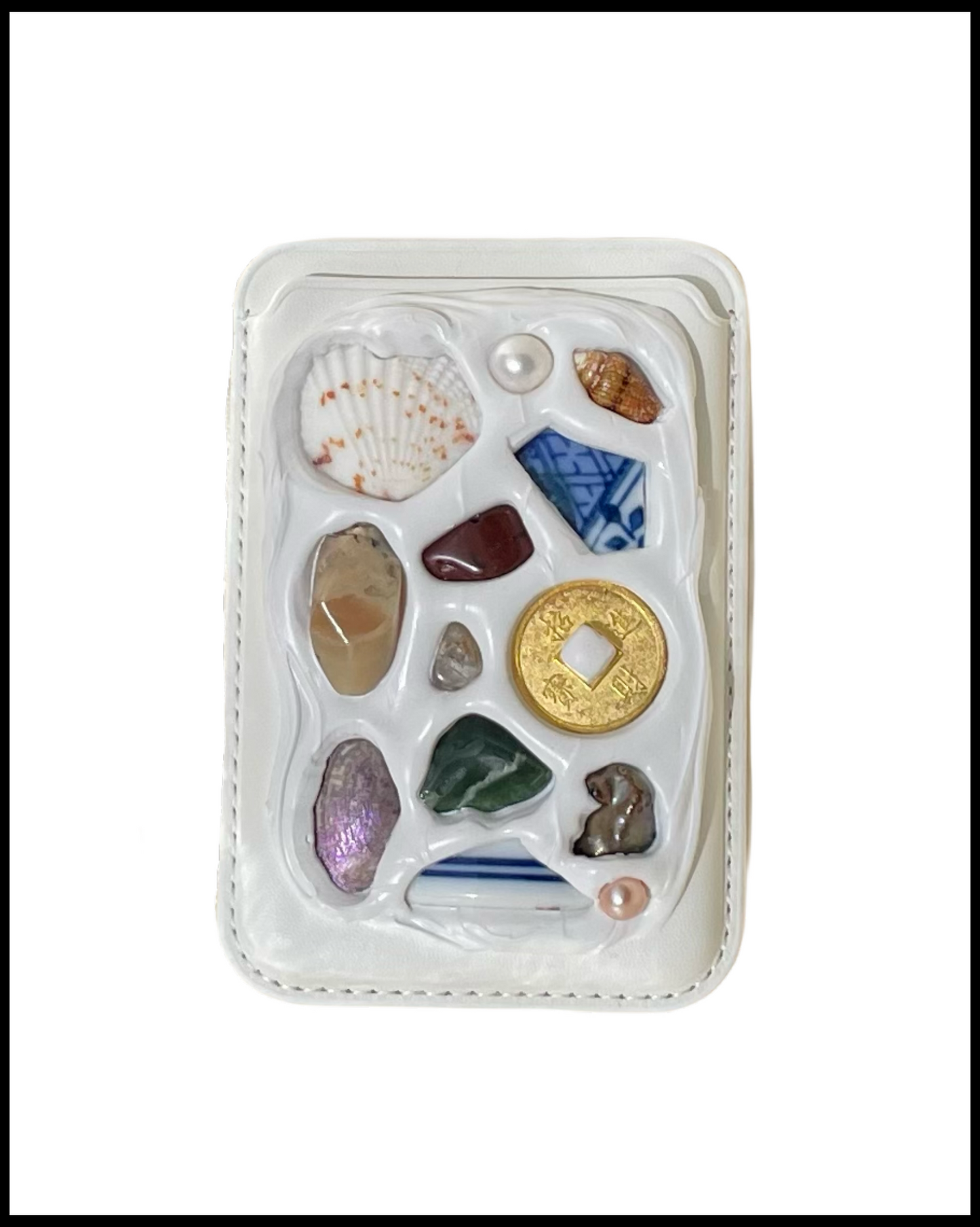 Paraiso Card Holder * Found Objects White